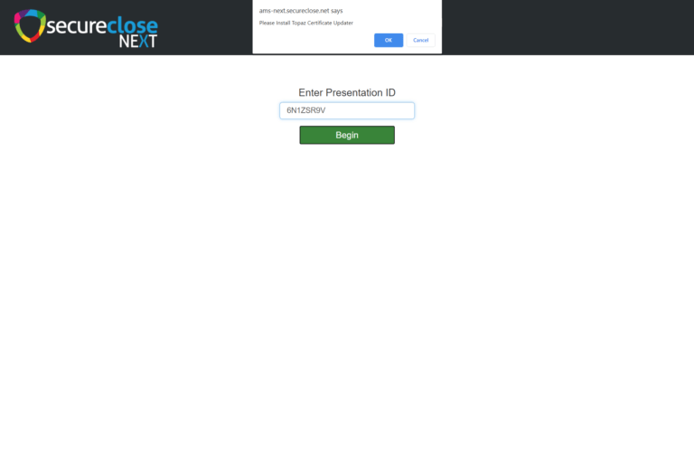Updating the Topaz Signature Tablet Certificate SecureClose